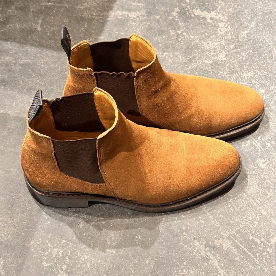 パラブーツ サイドゴア ブーツ シャンフォート スエード ブラウン サイズUK6.5 メンズ PARABOOT ブーツ 約25.0cm【LA】【中古】