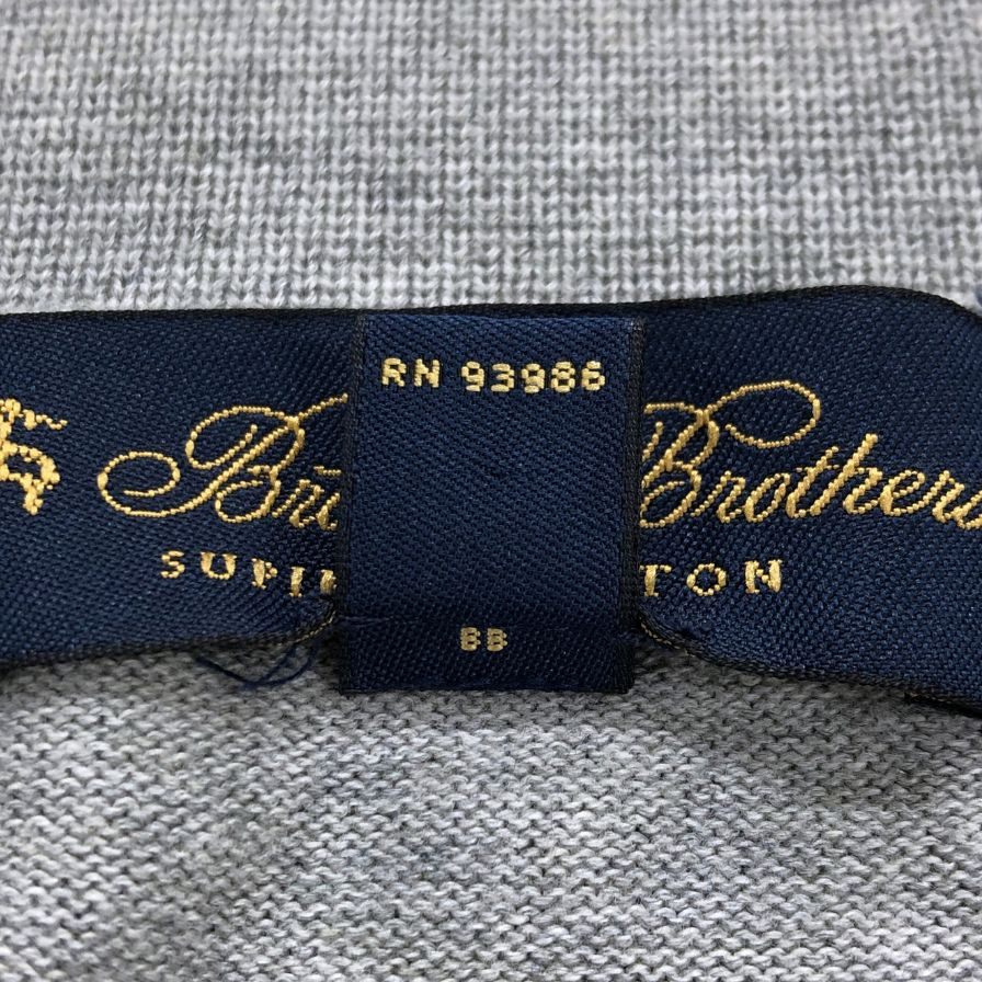 美品◆ブルックスブラザーズ カーディガン スピーマコットン グレー XL メンズ Brooks Brothers 【AFB8】