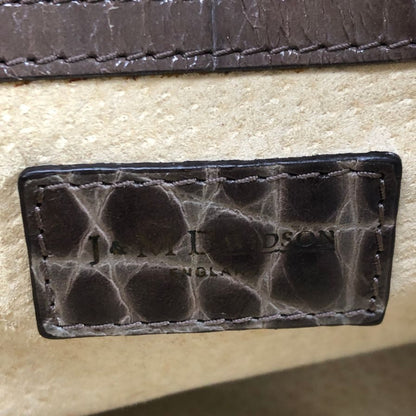 ジェイ&エム デヴィッドソン VIVI ヴィヴィ ハンドバッグ クロコ型押し レディース ブラウン J&M DAVIDSON【AFE8】