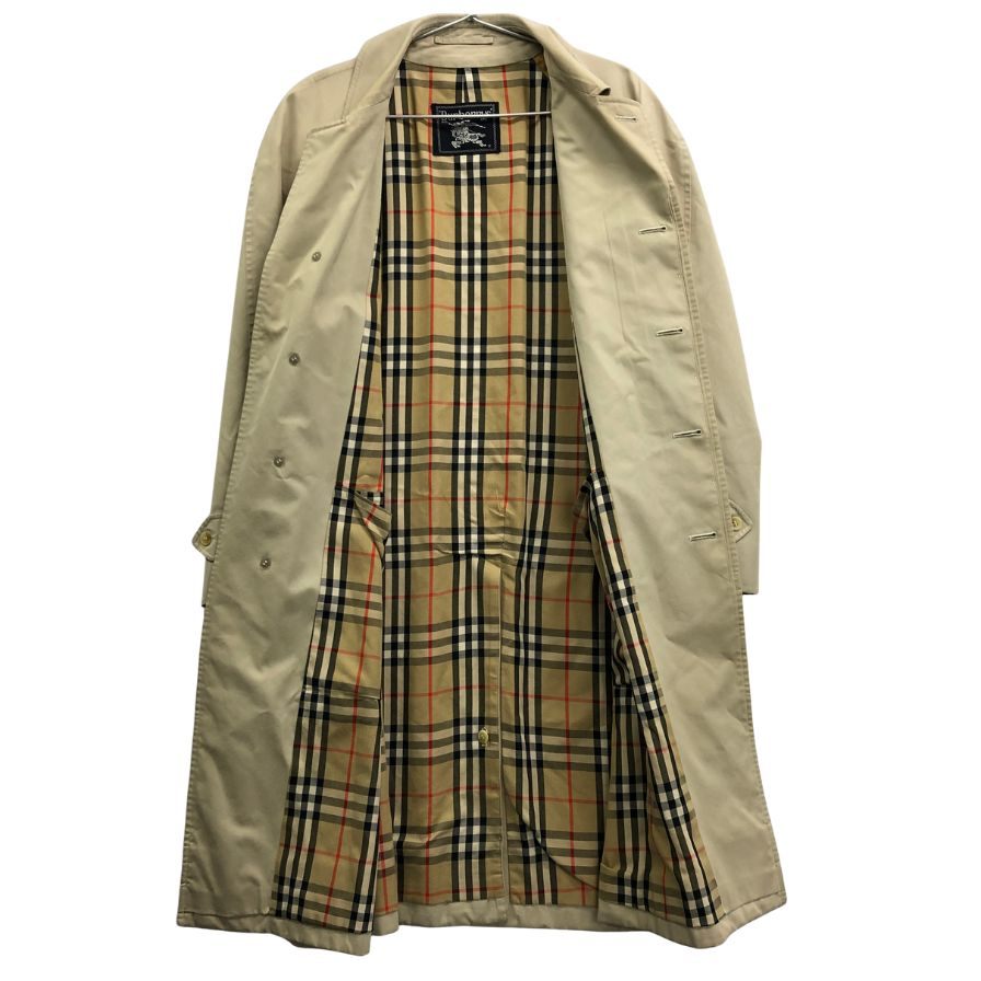 中古◆バーバリー バルカラーコート 旧タグ イングランド製 ライナー付き カーキ メンズ サイズ165 Burberry 【AFA15】
