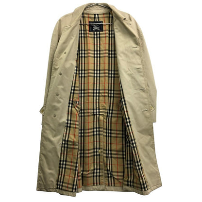 中古◆バーバリー バルカラーコート 旧タグ イングランド製 ライナー付き カーキ メンズ サイズ165 Burberry 【AFA15】