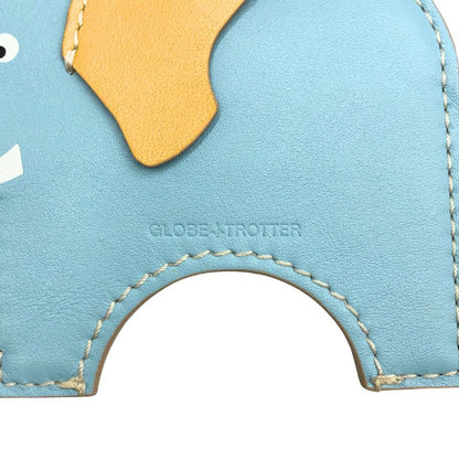 グローブトロッター トラベル チャーム エレファント 水色×黄色 ユニセックス globe-trotter【AFI5】【中古】