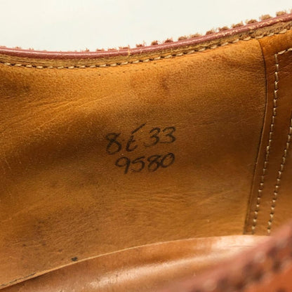 エドワードグリーン セミブローグ カドガン 9580  旧工場 33ラスト ブラウン UK8E メンズ EDWARD GREEN  約26.5cm【LA】【中古】