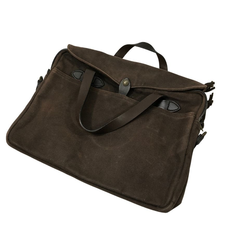 フィルソン バッグ ブリーフケース キャンバス レザー ブラウン系 FILSON【AFE8】