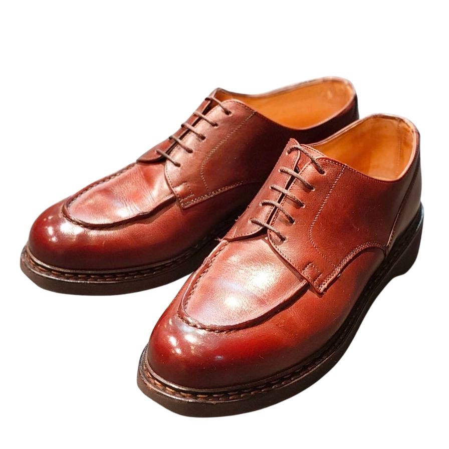 パラブーツ レザーシューズ シャンボード Uチップ 22431 ブラウン系 メンズ サイズ8.5 Paraboot CHAMBORD ビジネスシューズ 約26.0cm【LA】【中古】