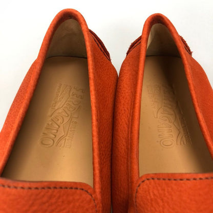 サルヴァトーレ フェラガモ ドライビングシューズ ガンチーニ ローファー レザー オレンジ メンズ サイズ11 Salvatore Ferragamo 約29.0cm【AFC2】