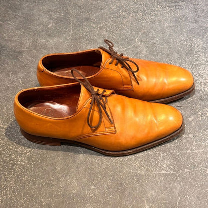 クロケット＆ジョーンズ  プレーントゥ カーフ エイントリー ライトブラウン サイズUK6.5E メンズ CROCKETT&JONES ビジネスシューズ 約25.0cm【LA】【中古】