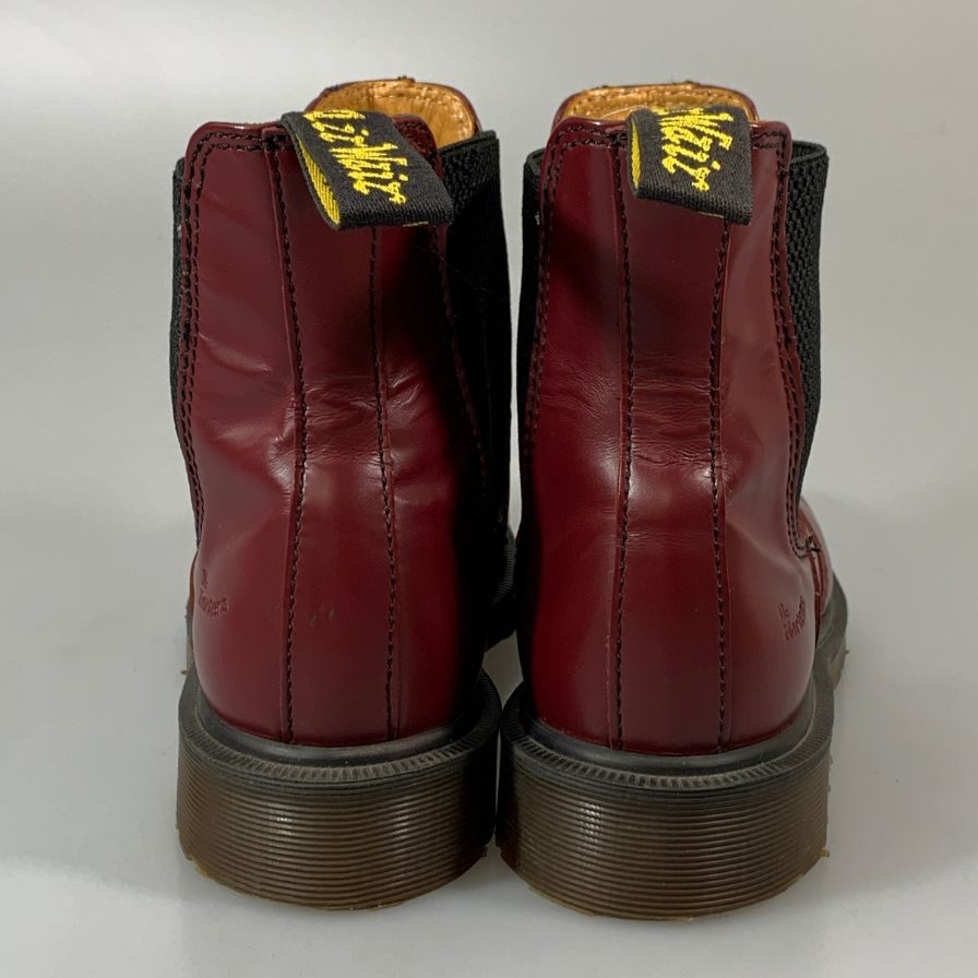 ドクターマーチン チェルシーブーツ 2976 サイドゴア レザー チェリーレッド メンズ サイズUK7 Dr.Martens 約26.0cm【AFC40】