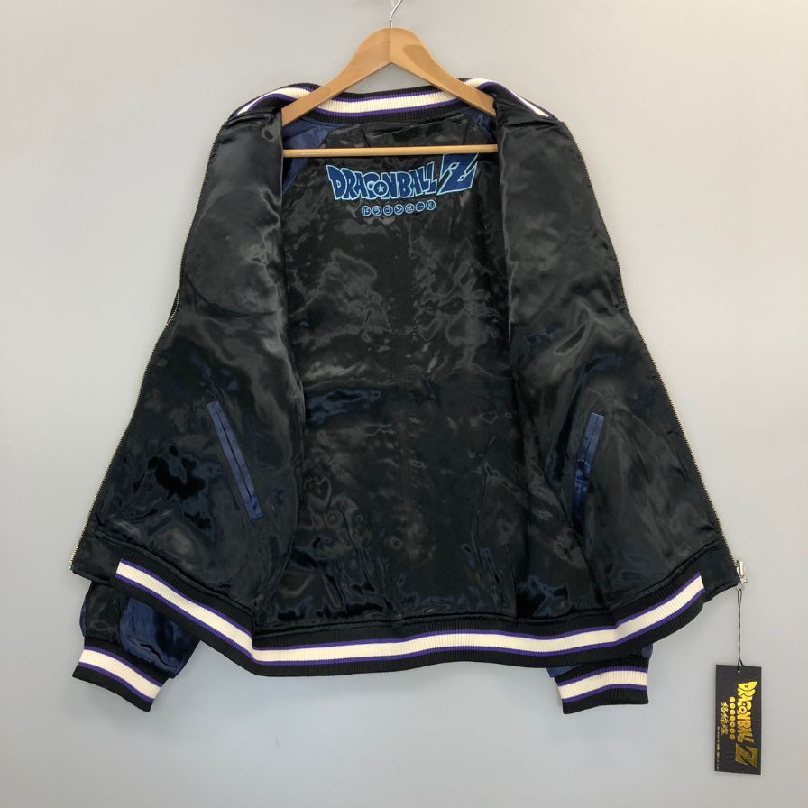 新品同様◆絡繰魂×ドラゴンボールZ リバーシブルスカジャン 超ベジータ メンズ サイズL  ブルー系 【AFB9】