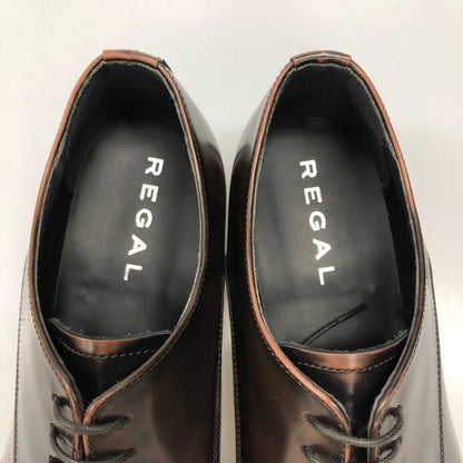 リーガル レースアップシューズ ストレートチップ ダークブラウン メンズ サイズ24.5 241S REGAL 約24.5cm【AFC45】