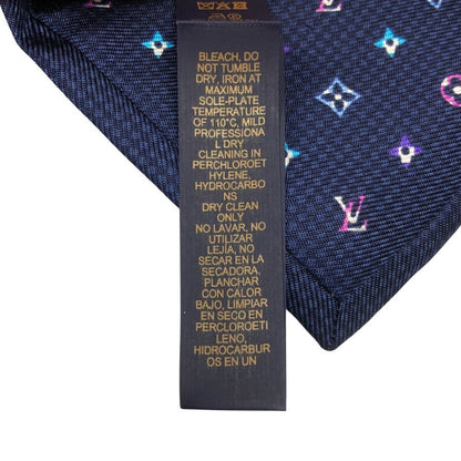 ルイヴィトン ネクタイ M76609 モノグラム ハーロー ネイビー シルク メンズ LOUIS VUITTON【AFI22】