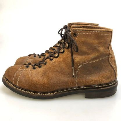 ジンターラ ラインマンブーツ スエード ヴィンテージ加工 ダークブラウン メンズ サイズ6.5 Zintara LINE-MAN 約24.5cm【AFD13】
