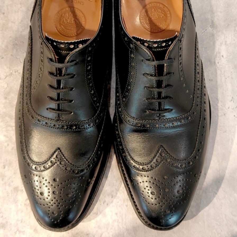 ジョセフチーニー ブロード2 ウイングチップ カーフ ブラック サイズUK6.5 メンズ JOSEPH CHEANEY ビジネスシューズ 約25.0cm【LA】【中古】