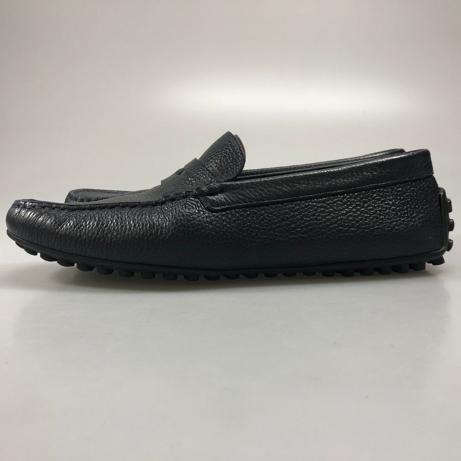 ヴィンセンツォ フェレーリ レザーシューズ ドライビングシューズ シボ革 メンズ ブラックサイズ8 Vincenzo Ferreri 約26.0cm【AFC4】