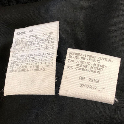 美品◆マックスマーラ コート アルパカ×ウール サイズ42  ブラック レディース  旧白タグ Max Mara 【AFA11】