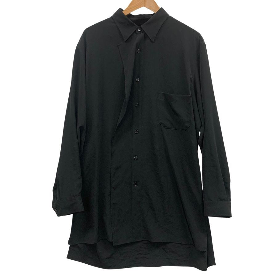 美品◆グラウンド ワイ ヨウジヤマモト 24AW カットアウトシャツ ブラック メンズ サイズ3 GO-B13-500 Ground Y YOHJI YAMAMOTO 【AFB47】
