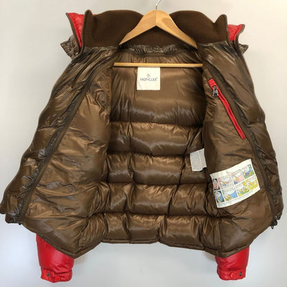 美品◆モンクレール ZIN 14年 ナイロン ダウンジャケット レイヤード レッド サイズ0 Moncler 【AFA13】