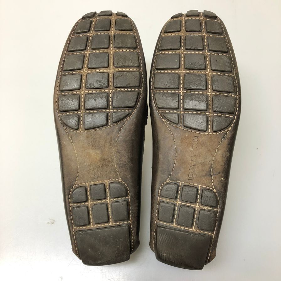 ルイヴィトン モンテカルロ ドライビングシューズ ダークブラウン メンズ サイズ6 LOUIS VUITTON 約25.0cm【AFC44-2】