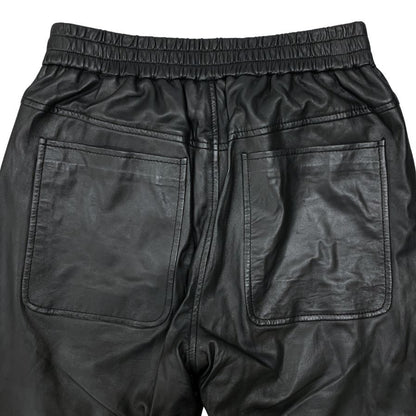 ムンテ レザー パンツ 裾ジップ レディース ラムレザー サイズ36 ブラック MUNTHE 【AFB10】