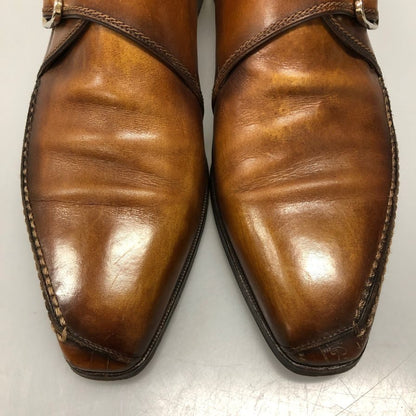 ベルルッティ カリグラフィー シングルモンク  サイズ 8 ブラウン  BERLUTI ビジネスシューズ 約26.5cm【LA】【中古】
