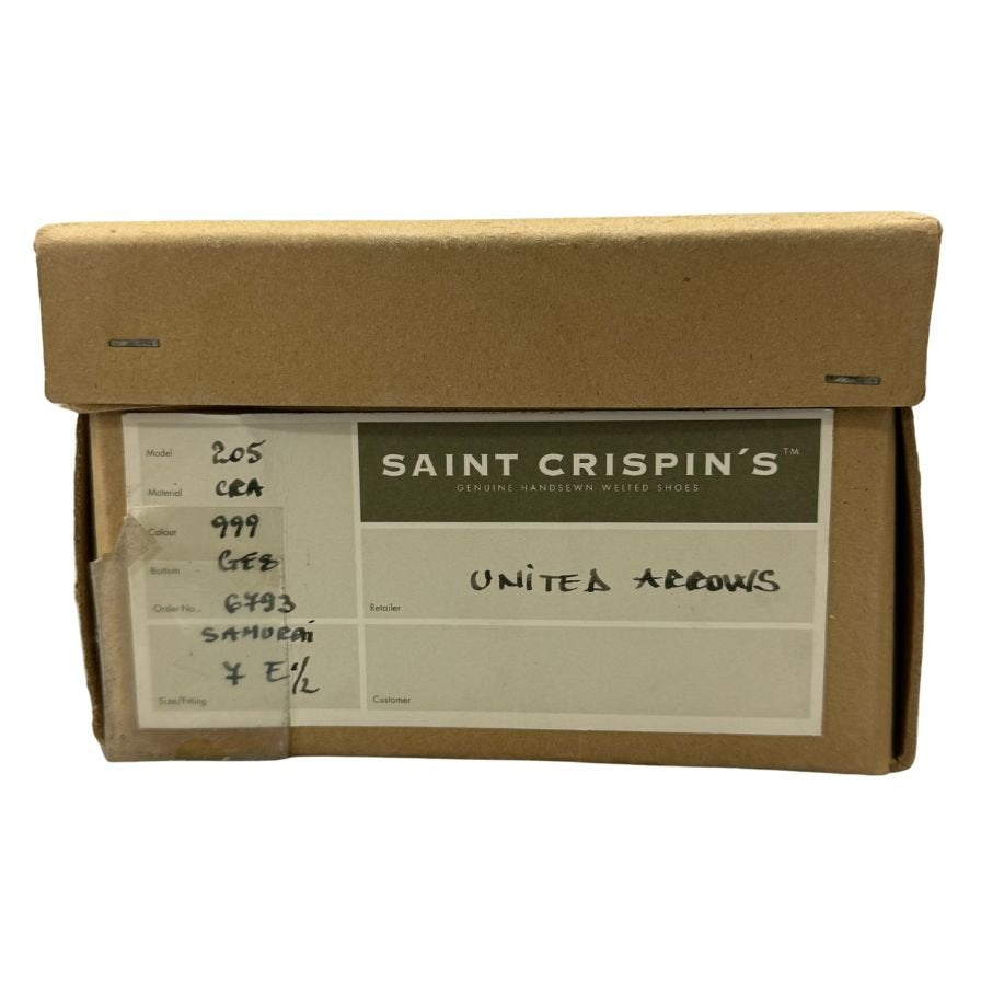 サンクリスピン ユナイテッドアローズ別注 レザーシューズ フルブローグ 205 サイズ7.5E ブラック Saint Crispin's UNITED ARROWS 約26.0cm【AFD4】