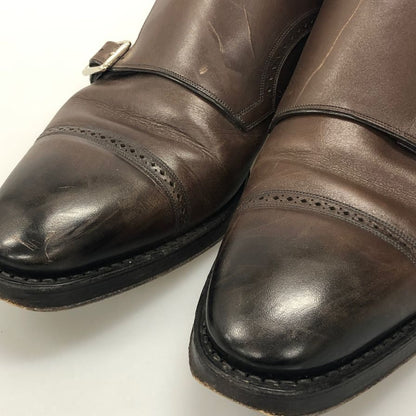 バリー ダブルモンクシューズ SCARDINO グッドイヤー製法 ダークブラウン メンズ サイズUS7 BALLY 約25.0cm【AFC36】