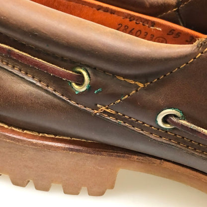 ティンバーランド 3アイレット レザー モカシンシューズ 30003 メンズ サイズ75W ブラウン Timberland 約25.5cm【AFC35】