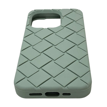 ボッテガヴェネタ iPhoneケース iPhone15Pro ラバー イントレチャート グリーン系 BOTTEGA VENETA【AFI27】【中古】