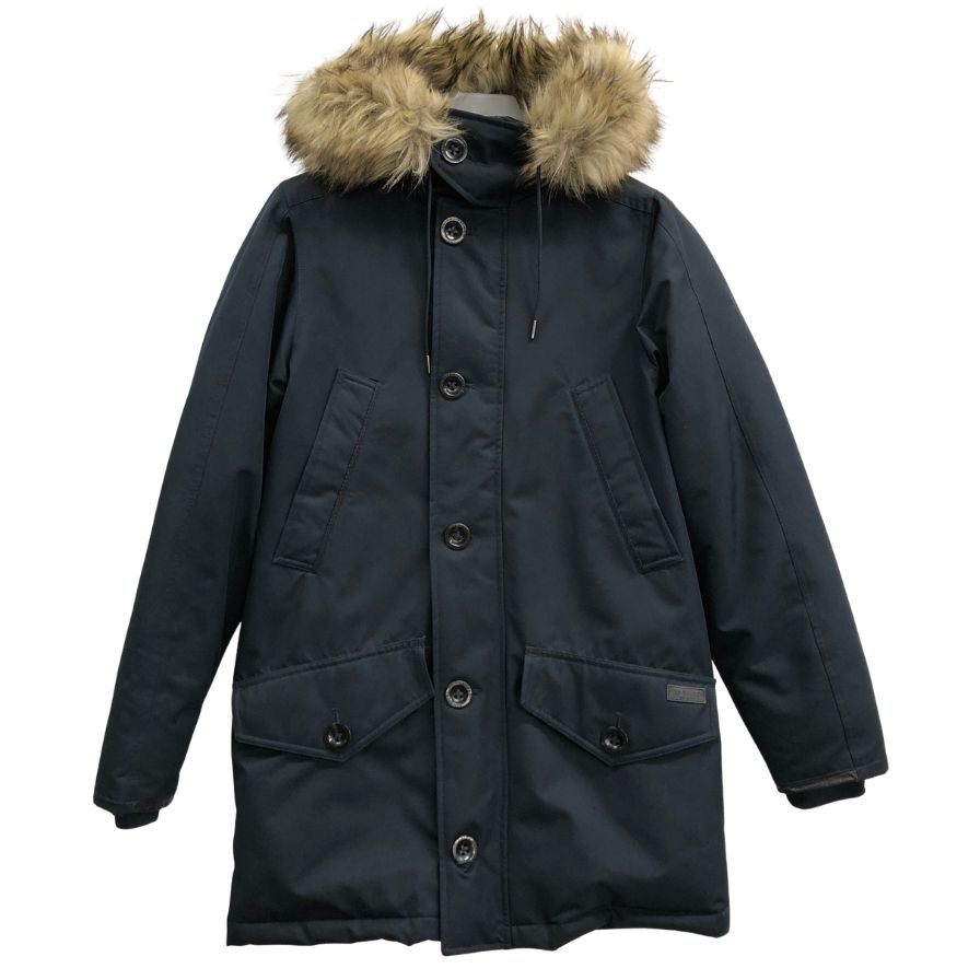 美品◆ポロラルフローレン ダウンコート ファー ネイビー メンズ サイズXS POLO RALPH LAUREN 【AFA13】