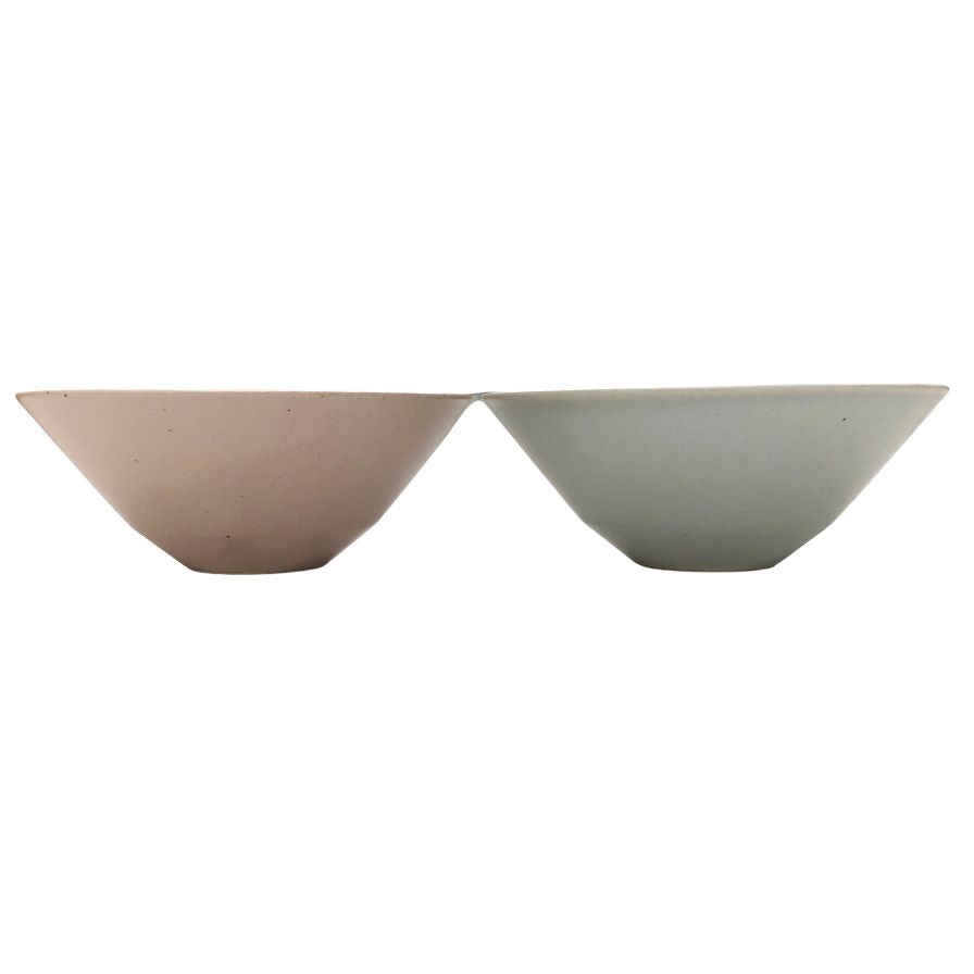 ミナペルホネン ボウル タンバリン 2点セット ピンク グレー 陶器 mina perhonen【AFI28】【中古】