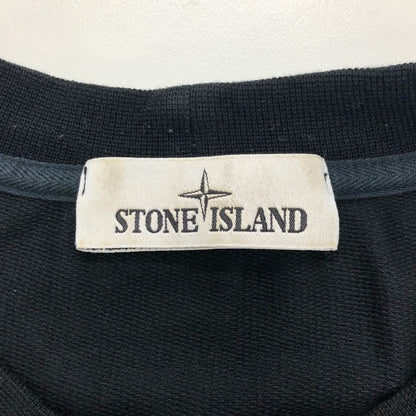 中古◆ストーンアイランド Tシャツ ロング ロンT ワンポイント クルーネック ブラック サイズM メンズ STONE ISLAND 【AFB34】