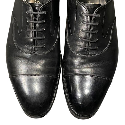 エドワードグリーン レザーシューズ ストレートチップ チェルシー 82ラスト ブラック UK7.5E EDWARD GREEN CHELSEA ビジネスシューズ 約26.5cm【LA】【中古】