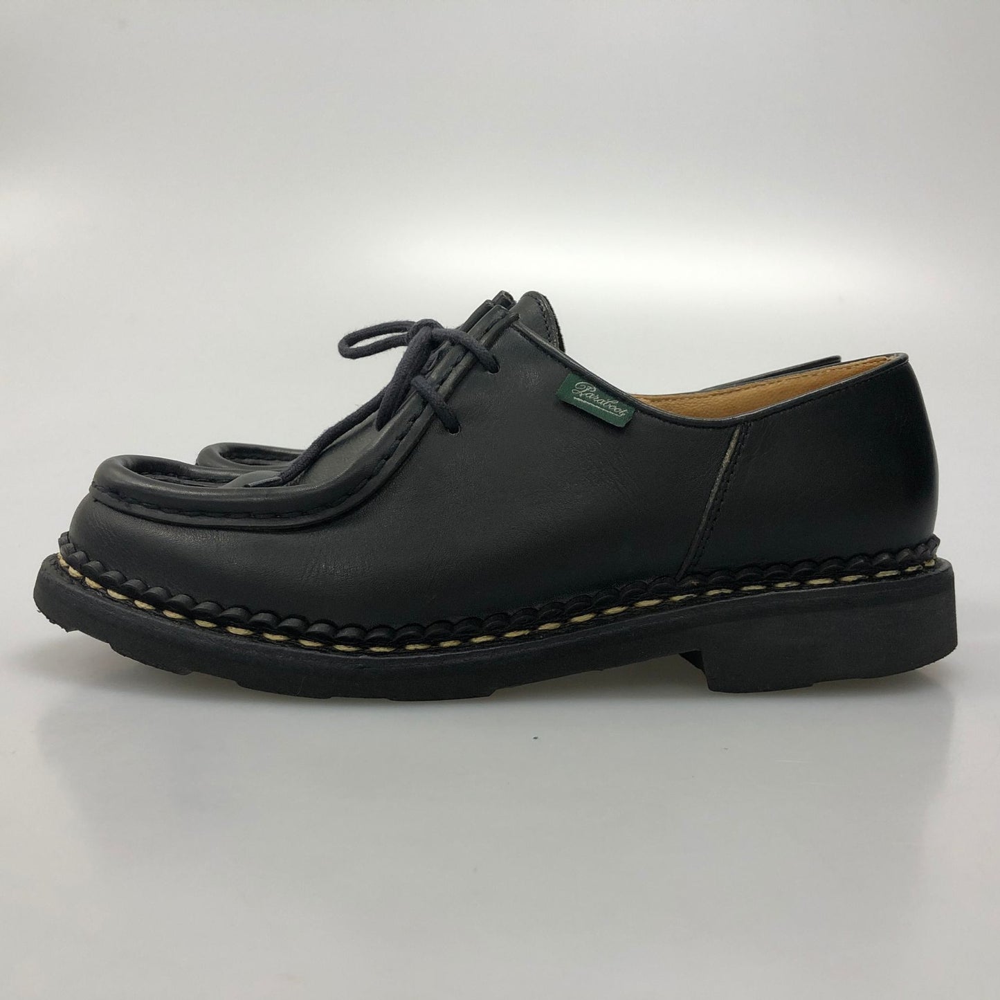 パラブーツ レザーシューズ ミカエル チロリアン リスレザー ブラック レディース サイズ4.5 PARABOOT MICHAEL 約23.0cm【AFC9】