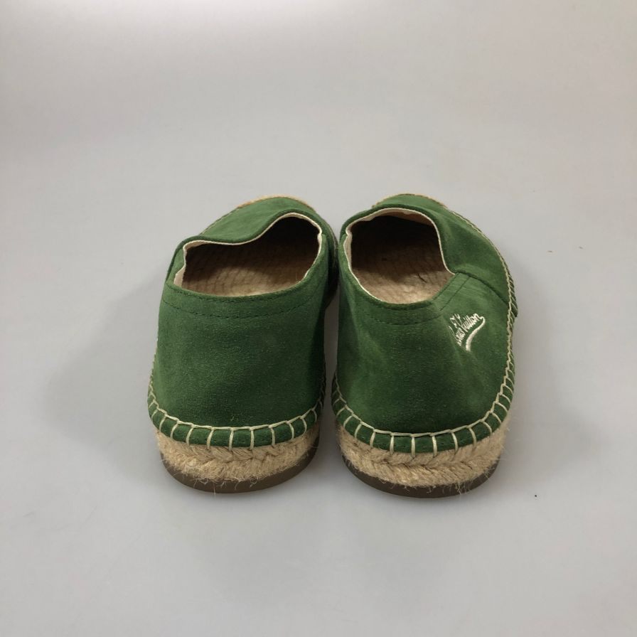 ルイヴィトン モカシンシューズ スエード エスパドリーユ CL1116 グリーン ベージュ 6.5 メンズ LOUIS VUITTON 約25.5cm【PTM3】