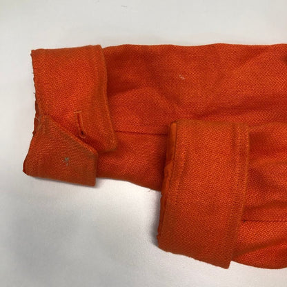 美品◆ローレン ラルフローレン ショートジャケット レザー襟 ゴールド金具 レディース  サイズ10 オレンジ LAUREN RALPH LAUREN 【AFB11】