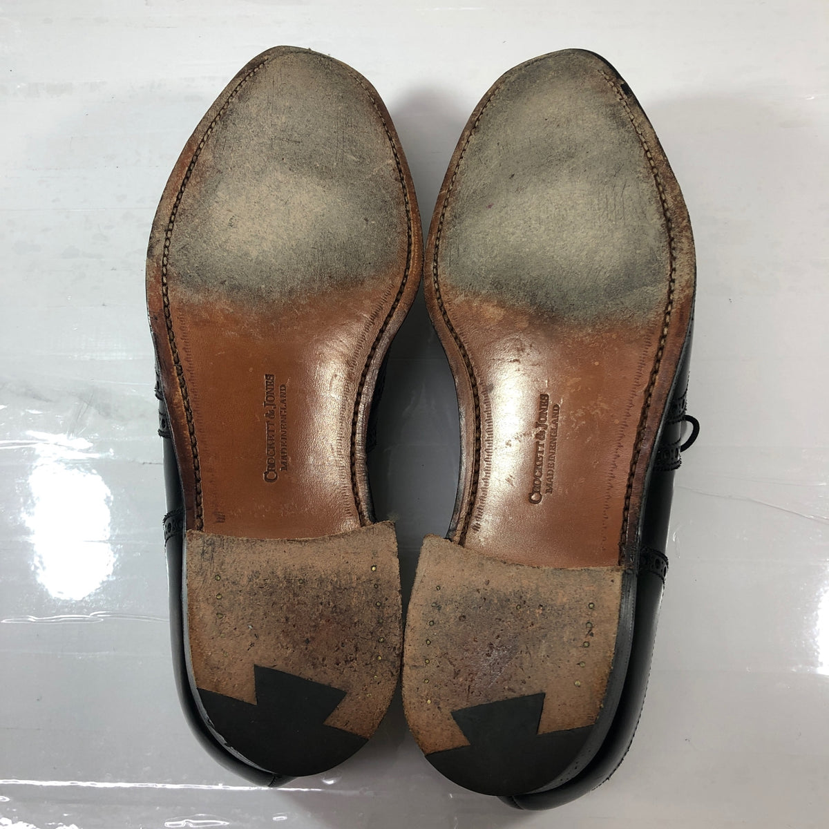 クロケット＆ジョーンズ GHILLIE  ギリーシューズ カーフ ブラック サイズUK6.5E  Crockett & Jones 約25.0cm【AFC29】