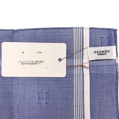 エルメス ハンカチ コットン100% ブルー系 レディース HERMES