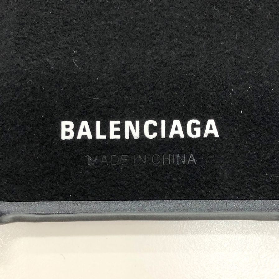 バレンシアガ スマホケース グレー iPhone11用 ユニセックス BALENCIAGA【AFI18-2】【中古】