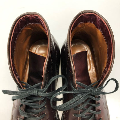 オールデン レザーシューズ ブーツ コードバン 9932 Vチップ メンズ ダークバーガンディ サイズUS7E ALDEN ブーツ 約25.0cm【LA】【中古】