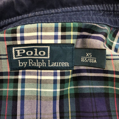 中古◆ポロ ラルフローレン スウィングトップ 裏地チェック ネイビー メンズ サイズXS Polo Ralph Lauren 【AFB29】