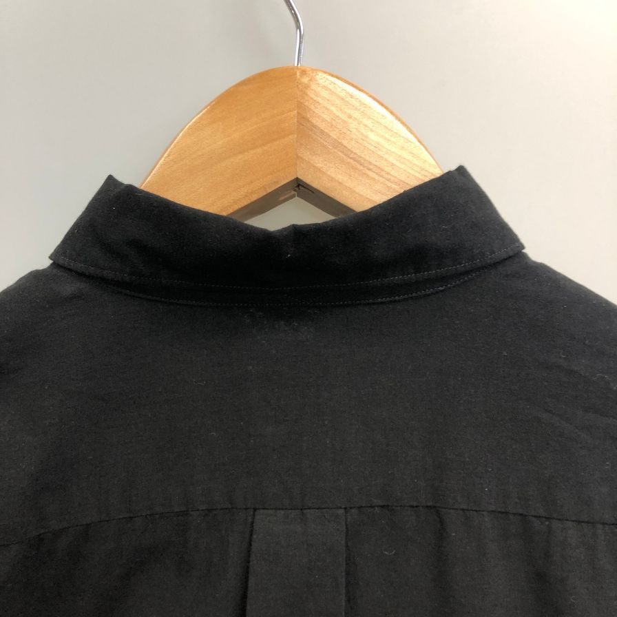 極美品◆コモリ 26SS コモリシャツ KHADI コットン ブラック メンズ サイズ2 D01-02010 COMOLI 【AFB13】