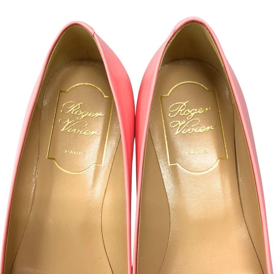 ロジェ ヴィヴィエ  フラットシューズ パンプス  レディース サイズ36 ピンク Roger Vivier 約22.5cm【AFC1】