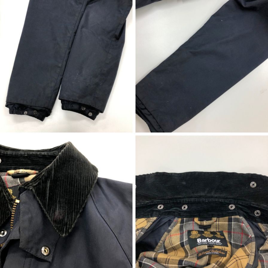 美品◆バブアー ジャケット ビューフォート SL ワックス コットン 3ワラント ネイビー メンズ サイズ42 Barbour 【AFA13】