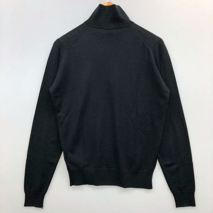 美品◆ジョンスメドレー ポロシャツ 長袖 毛 リブ メンズ サイズS ブラック JohnSmedley 【AFB13】