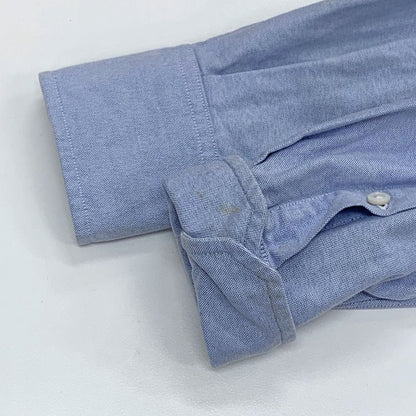 中古◆トムブラウン オックスフォードシャツ 袖プリント ボタンダウン コットン 長袖 L/S ブルー メンズ サイズ1 THOM BROWNE 【AFB9】