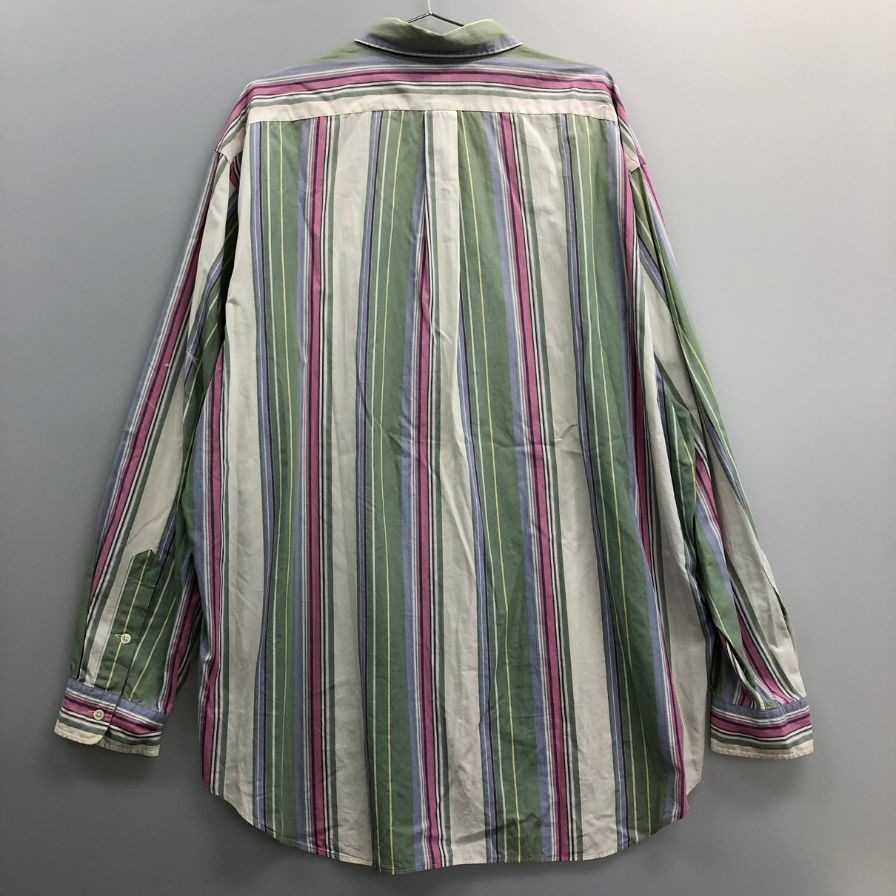中古◆ラルフローレン ボタンダウンシャツ 90S オールド ストライプ メンズ サイズXXL Ralph Lauren 【AFB40】