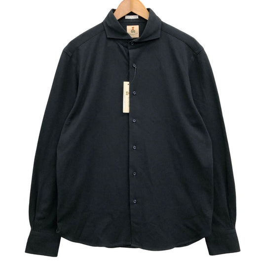 新品同様◆ギ ローバー 長袖 カッタウェイカラー シャツ 鹿の子 PL190 XL ブラック GUY ROVERj 【AFB1】