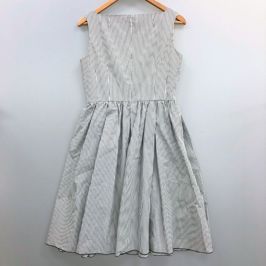 中古◆ルネ ティアード ノースリーブ ワンピース ストライプ リミテッド エディション 38 Rene 【AFB30】