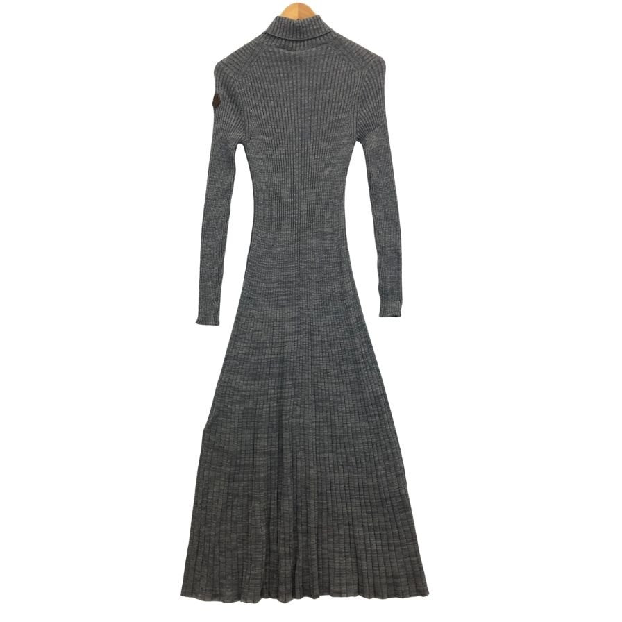 極美品◆モンクレール 24AW ニットワンピース ABITO TRICOT グレー レディース サイズS J20939L00008 MONCLER 【AFB9】