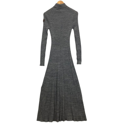極美品◆モンクレール 24AW ニットワンピース ABITO TRICOT グレー レディース サイズS J20939L00008 MONCLER 【AFB9】